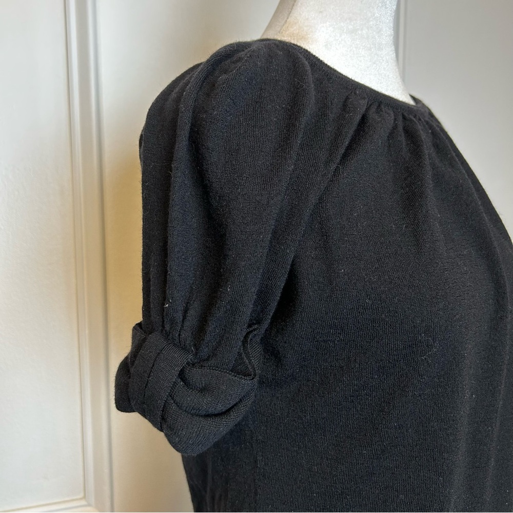 Moschino love black wool top with bows on the sleeve - Picture 3 of 4